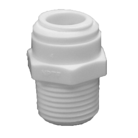 1/4 In. TUBE OD X 1/8 MIP White Plastic Push On Male Adapter